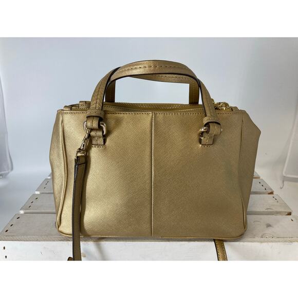 COACH F32829 SMALL GOLD METALIC CROSSBODY/ HANDBAG - Picture 4 of 16